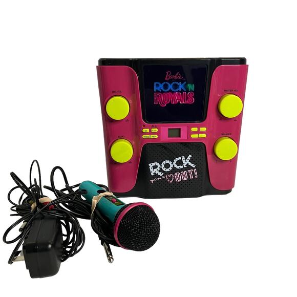 Barbie Rock 'N Royals Karaoke Machine With CD and Microphone - Picture 1 of 9